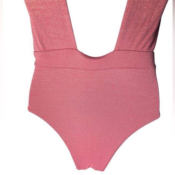 Maaji Pink Watermelon Serenna V Neck Reversible One Piece Swimsuit - Picture 6 of 13